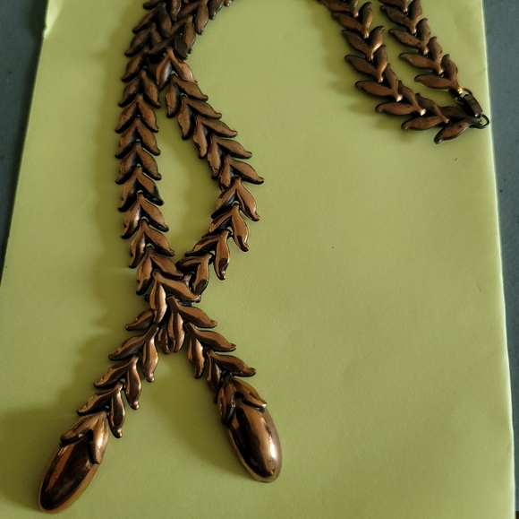 Vintage Copper Acorn Necklace - Picture 1 of 4